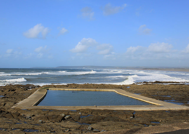 sea pool opposite Beachside Holiday Park in Westward Ho!