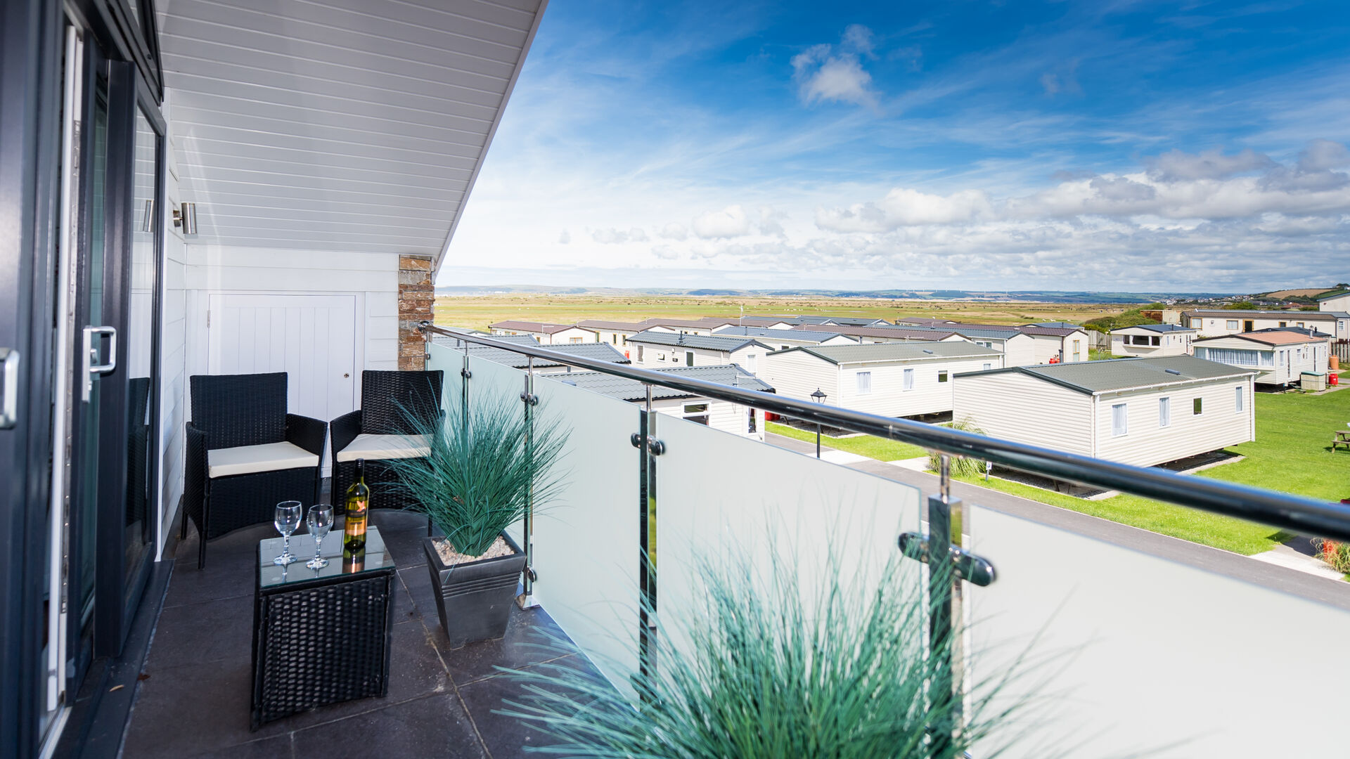 stunning views to the sea from the Beachcomber apartment westward Ho!