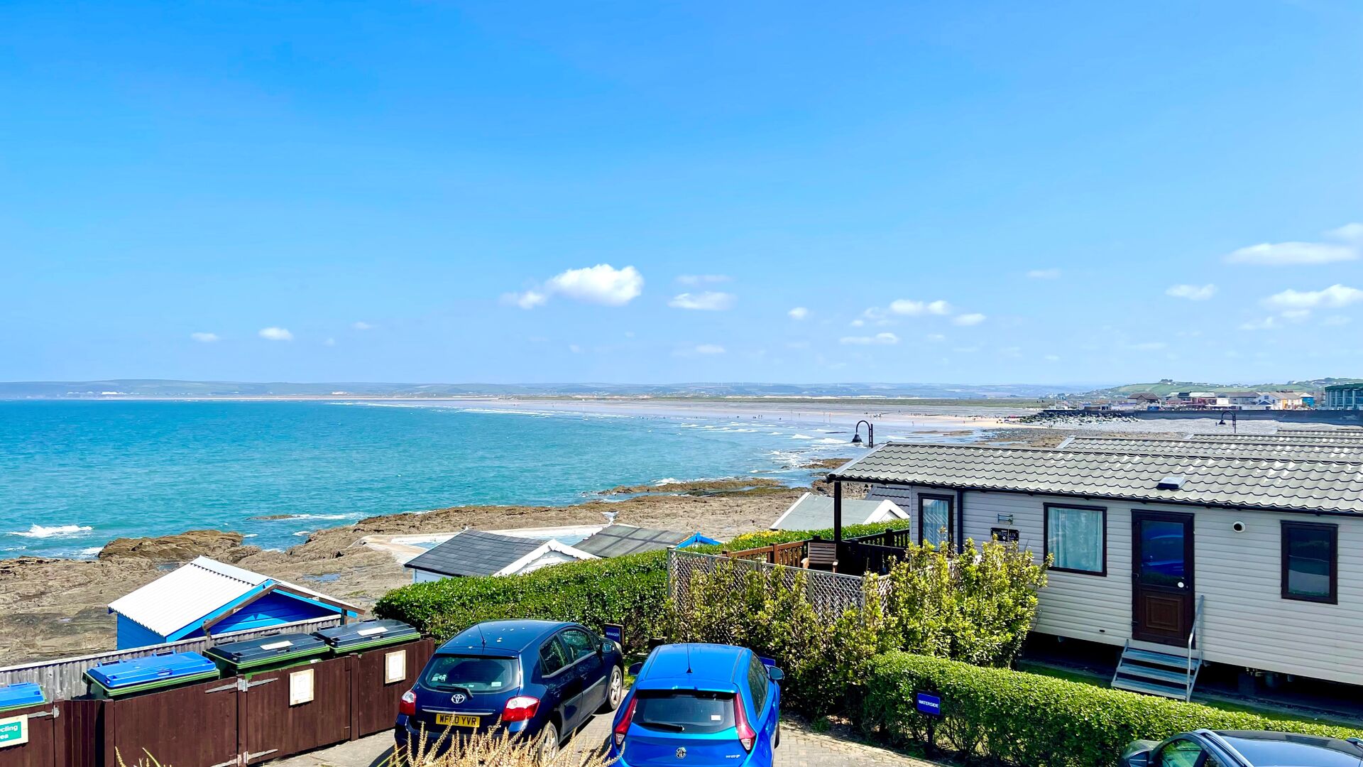 looking out to the beach from the Waterside Apartment